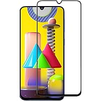Case Plus Full Glue D+ Tempered Glass for Samsung Galaxy M31 /M21 /M30/ A50S / A50 /A30S /A30 (Black) Edge to Edge Full Screen Coverage (Samsung M31 Tempered Glass -6.4 inch)