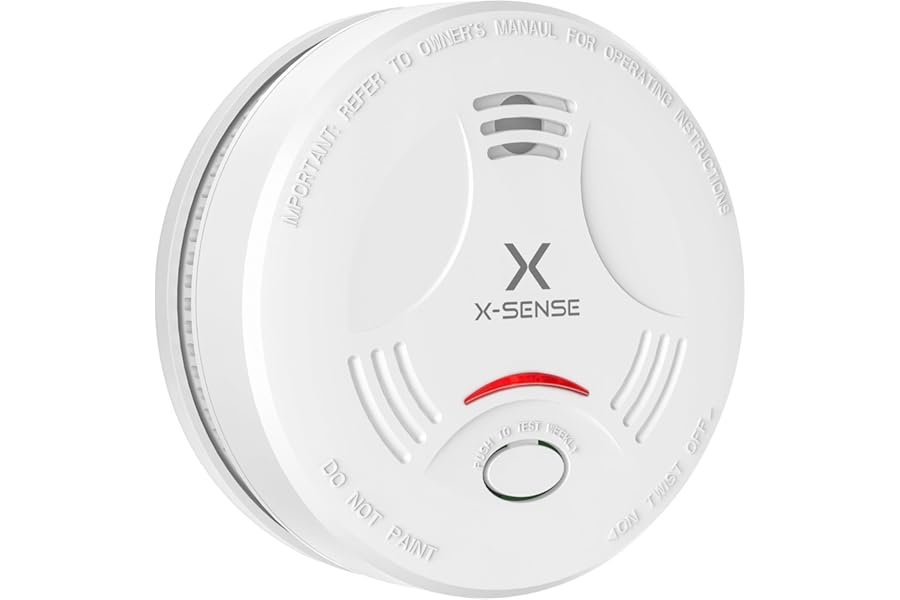 X-Sense Smoke Alarm for Home, 10-Year Battery Fire Alarm, LED Indicator & Silence Button, Smoke Detector Battery Operated, Conforms to EN 14604 Standard, SD11