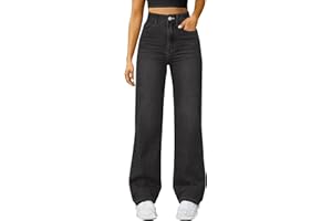 TACNISEYW Wide Leg Jeans For Women UK Elasticated High Waist Flare Denim Trousers Baggy Stretch Straight Leg Jeans Loosefit Y2K Slim Fit Boyfriend Denim Pants Pull On Bootcut Jeggers With Pockets Streetwear