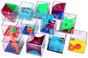Schramm® 12 Stück Geduldsspiele Mini Denkspiel Knobelspiel für Kinder Geduld Spiel Mitgebsel Kindergeburtstag Geduldsspiel Kinder Geschicklichkeitsspiel