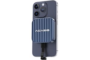 ACASIS Carcasa SSD 2230 con Magsafe para iPhone 15 Pro Max ProRes, USB C 3.2 Gen2 de 10 Gbps, adaptador de carcasa SSD M.2 NVMe de aluminio, compatible con M-Key B+M Key UASP (hasta 2 TB