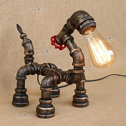 Preisvergleich Produktbild XCH Dazzling DL Tischlampe Metall Industrielle Wasserrohre Lampen Tischleuchten (Animal Water Pipes Schreibtischlampen) Kinder Weihnachtsgeschenke Kinderbüro Lerntisch Lampen (nicht inkl. Glühbirnen)