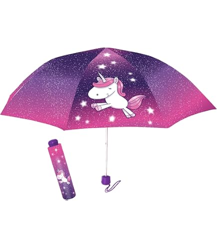 Parapluie Enfant 3D La Souris & Éléfant Playshoes - Rose (Rosa 14) - Ultra Mignon Avec Effet Relief Et Étiquette Nom