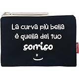 Hello-Bags. Necessaire/pochette. Esterno: 100% cotone. Con cerniera interna e fodera. Include una bella busta regalo kraft. M