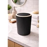 ARVALE 7 Litre Modern Tarz &Ccedil;&ouml;p Kovası &ndash; Dayanıklı Plastik Malzeme (Siyah)