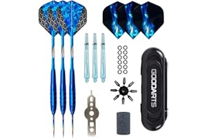 BIPY Kit de fléchettes avec pointe en acier et tiges en aluminium, tiges en aluminium, tiges en plastique, anneaux toriques, outil de fixation de fléchettes, aiguille, meule pour jeux de fléchettes en