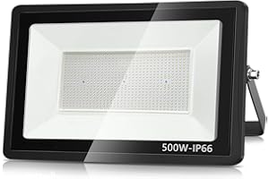 treoir Focos LED Exterior 500W,Proyector LED 50000LM Foco LED,IP66 Impermeable 3500k Foco Proyector Led para Jardín,Garaje,Patio,Almacén,Estacionamiento(500W,Luz calida-1pcs)