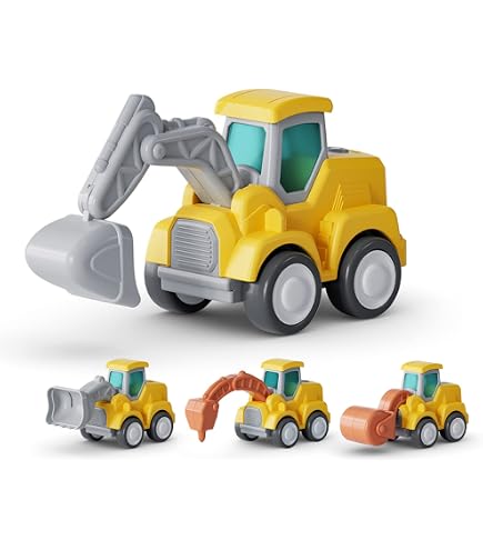 Set De 3 Engins De Chantier Relaxdays – Camion Benne, Pelleteuse Et Chargeur Frontal – Jouet De Sable Pour Bac à Sable Et Plage, Dès 3 Ans (jaune)