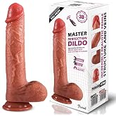 Operated Heated Back and Forward Moving and Rotating Realistic Veined Artificial Penis Vibrator Concealed Cargo (25 CM)