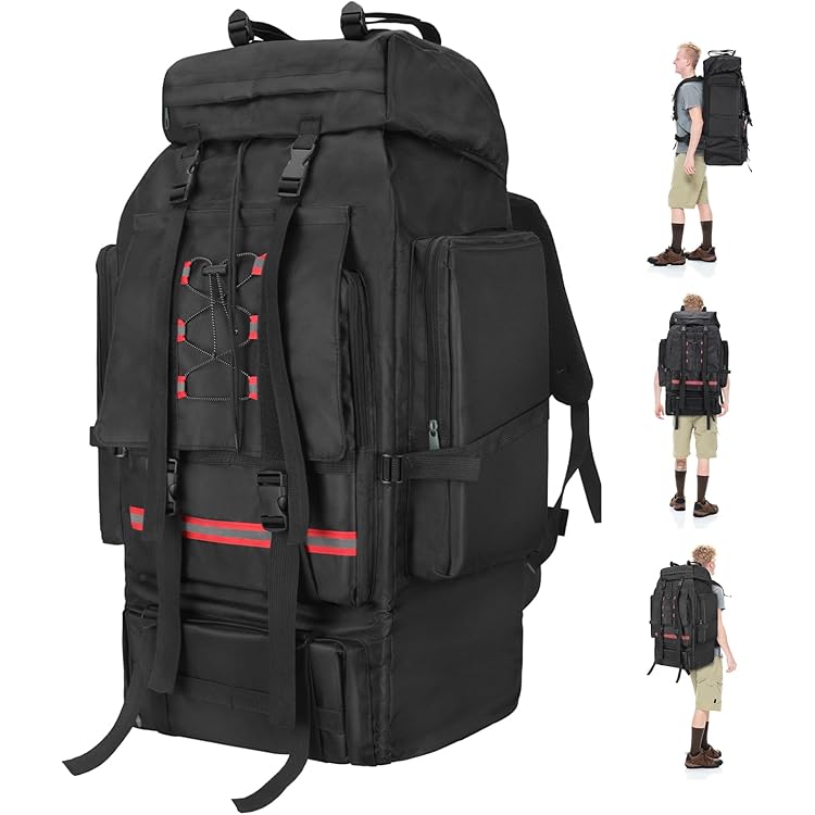 Sac à Dos De Camping 100L Résistant à L'eau - Multi-poches, Pour Randonnée Longue Et Voyages Outdoor