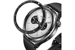 XBERSTAR Pierścień ze stali nierdzewnej do zegarka Xiaomi Watch S4/S3 - czarny wzór skali