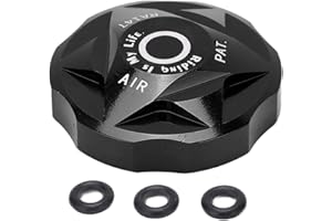 SUNGOOYUE Bike Valve Cover, Aluminium Alloy MTB Front Fork Caps Protector Replacement Part Accessory(Black)