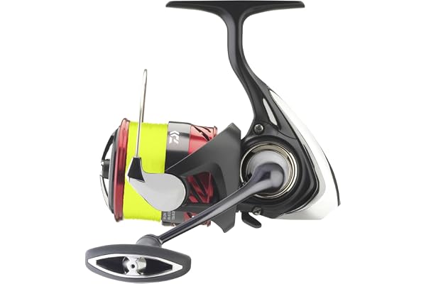 DAIWA 23 Ninja LT, spolar med gul J-Braid X4, fiskerulle, spinnrulle, främre broms
