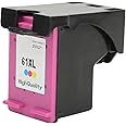 61 XL Ink Cartridge Replacement for HP 61XL, Excellent Printer Ink Cartridges for HP Envy 4500 5535 5530 Deskjet 1010 2540 1055 1512 3510 3050A Officejet 4635 2620 Printer(H 61XLC Color)