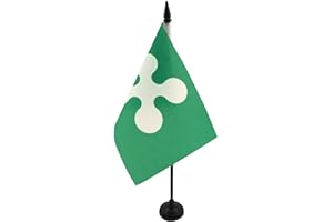 AZ FLAG Bandiera Da Tavolo Lombardia 21x14 cm - Piccola Bandierina Lombarda - Regione Italia 14 x 21 cm