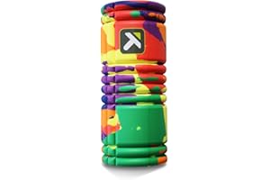 TriggerPoint Grid Foam Roller - Multi-Density Exterior, Rigid Core - Trusted by Therapists and Athletes - Standard Density, Includes Online Instructional Videos, 33cm, Rainbow