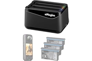 Honbobo Batería Cargador para Insta360 X5, Centro de Carga Batería Almacenamiento Compartimento Accesorios para Insta360 X5