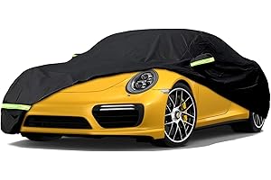KISTRBA Funda impermeable para coche apta para Porsche 911 (serie 991/992/996/997), lona de coche con cremallera de puerta y cintas resistentes al viento para sol, nieve, lluvia, polvo