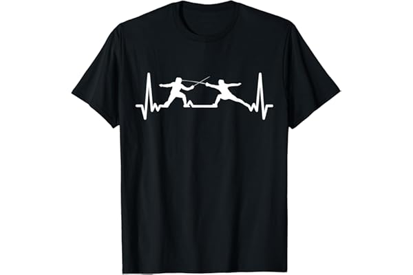 Escrimeur Jeu d'escrime Fencer sportive cardiogram Escrime T-Shirt