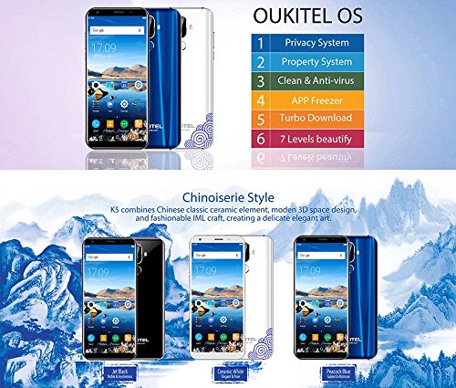 Oukitel K5 Smartphone 4G, 18:9 Full HD Display 5.7