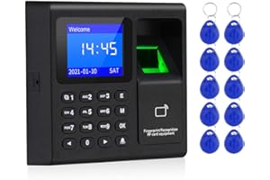 FTES RFKITS FTSTech 1,8-Zoll-TFT-Fingerabdruck-Zugangskontrollsystem RFID-Karte Passwort Tastaturunterstützung 1000 Benutzer USB-Zeiterfassungsgerät +10 Schlüsselanhänger-Karte