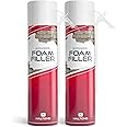 Haltons Expanding Foam Filler | Ready To Use | No Tools Required | Waterproof Caulk Spray Sealant for Walls, Cracks, Gaps, Holes in Brick, Wood, Metal | Strong & Reliable Repair Indoor & Outdoor (2pk)