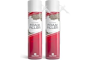 Haltons Expanding Foam Filler | Ready To Use | No Tools Required | Waterproof Caulk Spray Sealant for Walls, Cracks, Gaps, Holes in Brick, Wood, Metal | Strong & Reliable Repair Indoor & Outdoor (2pk)