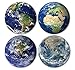 Produktbild Coastero Absorbent Stone Coasters - Planet Earth - Set of 4 by Coastero