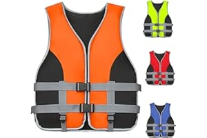 Awoyep Life Jacket Adult Swim Vest: Lifejacket Buoyancy Vest with Whistle Womens Mens Adjustable Swim Vest Aid 25-110 kg for Snorkelling Vests Water Sports Surfing Boating Fishing