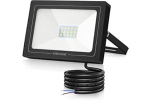 MEIKEE 15W Led Floodlight Outdoor LED Security Light IP66 Waterproof 1200 Lumen Super Bright led Spot Lights 6500K Cold White Light for Garden Yard Garages Warehouse Patio Billboard