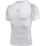 AMZSPORT Maglie Compressione Uomo Maglietta Manica Corta Maglia Palestra da Asciugatura Rapida