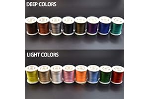 Phad Fishing 16 Spulen 150D Fliegen Binden Faden Fliegenbinden Material für Nymphe & Streamer