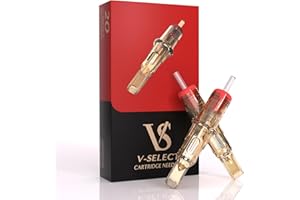 EZ TATTOO Aghi per Cartucce Tatuaggio - 20 pezzi #10 (11RM) Bugpin Curved/Round Magnum Cartucce di Aghi per Tatuaggi per la Fornitura di Macchine Rotanti per Tatuaggi - V SELECT