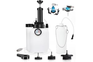 MRCARTOOL MR CARTOOL 3L Brake Bleeding Kit Manual Brake Bleeder Kit Automotive Brake Fluid Bleeder Hand Pressure Bleeder with 1L Brake Fluid Extractor & 4PCS Cylinder Adapter E20 Adapter for European Models