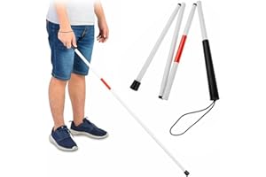 BAVOOTY Laska składana męska, składana, aluminiowa laska, laska damska, regulowana wysokość, elegancki kijek do chodzenia, przenośny kijek do chodzenia, składany + smycz na klucz, ciemnobrązowa