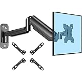 HUANUO Support Mural Écran PC, Bras Ecran PC, Bras pour Moniteurs de 17-32 Pouces, Supporte Moniteur de 8 kg, Ergonomique Aju