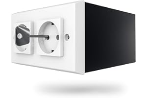 NOBELLGO Steckdosentresor, Geheimfach als Steckdose getarnt, Tresor inkl. 2 Schlüssel, Wandtresor, Mini Safe, Geheimversteck, Geldversteck