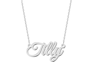 UMAGICBOX Exquisite Personalized Name Necklace|Choose from 14 Font Styles|Customizable 18K Gold Plated Stainless Steel & Sterling Silver Pendant|Unique Gift for Her