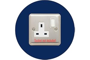DSD Supplies ltd. Socket Surround, Single Round Acrylic Back Panel, Hygienic Circle Wall Cover, Trim, Back or Finger Plate Frame, Colour:Navy