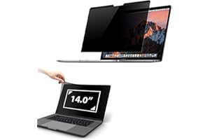 WIKIPARTS HP/Dell/Acer/Lenovo/ThinkPad/Samsung/Asus/Sony 14 Inch Privacy Screen Protector, Removable 16:9 Aspect Laptop Privacy Shield, Anti Blue Light Glare Filter