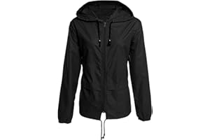 NCQiFei Sommer Regenjacke für Damen und Herren mit Kapuze, wind und wasserdicht, aktmungsaktiv und leicht, Eleganter und funktionaler Regenmantel in mittlerer Laenge, verscheidene Farben