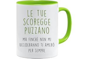 ACEN MERCHANDISE Tazza San Valentino/Le tue scoregge puzzano - Tazza/Mug Idea Regalo Originale di Compleanno/Tazza con Frase e Disegno Divertente