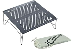 iClimb Mini Solo Folding Table Ultralight Compact for Backpacking Camping Hiking Beach Picnic (Gunmetal, Mini)
