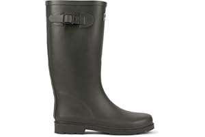 Trespass Mens Wellington Boots Retcon - Men's Waterproof Wellington Boots, Adjustable Buckle Wellies, Outdoor Snow Rain Garden Field Boots, Knee Length Welly Boots
