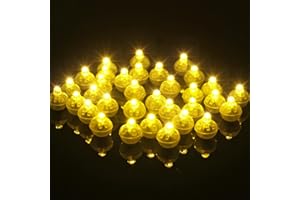 AUAUY LED Ballons Lichter, 30 Stück Mini LED Licht Leuchtkugeln, Runde Led Ballonlichter Warmweiß Weihnachtsdeko für Papierlaterne, Weihnachten, Hochzeit, Geburtstag, Party Deko