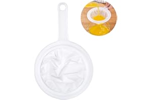 CICIING Tamis Fin, Nylon Tamis Avec Poignée 200 Mesh Tamis à Cheveux Cuisine Filtres Entonnoirs Ultra Fins, Tamis Fin pour Jus Lait Lait Soja Café