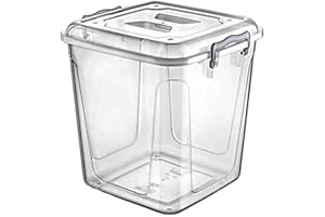SUPRANO 11 Litre Plastic Pantry Storage Box With Clip Locking Lid Kitchen Food Flour Rice Biscuits Storage Container Meal Carrier Multi-Purpose (11 Litre Pantry Box)