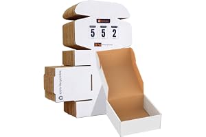 BonKaso 3 Ply White Flap Corrugated Boxes for Packaging 5"x5"x2" Pack of 25 Cardboard Packing Shipping Moving Storage Carton Courier Goods Transportation
