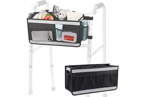 Supregear Walker torba kosz do przechowywania butów z 4 kieszeniami z siatki i odblaskowymi paskami, haczyk i kokardka, torba do akcesoriów, czarna