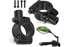 WOUMON 2 Pieces Universal Handlebar Mirror Holder, 7/8 Inches Motorcycle Rear View Mirror Bracket,Handlebar Mount for Motorrad Fahrrad Elektroauto (M8 bis M8)